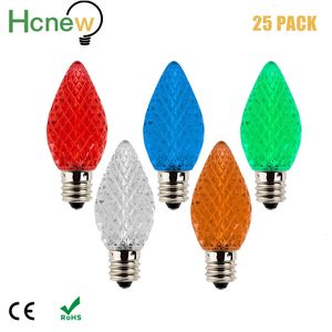 Huis Tuin 25 stks LED Vervanging Kerst Gloeilampen C7 E12 Sockets 110 V 220 V Kinderkamer Bruiloft Decor voor Outdoor Lichtslinger 231009