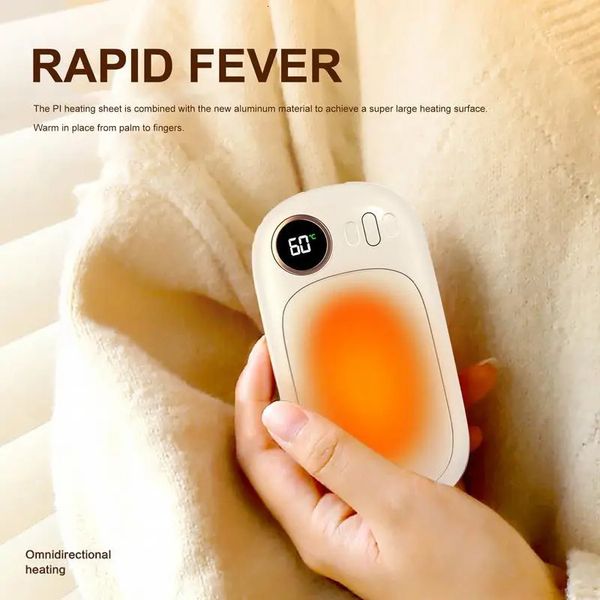 Otro Home Garden 5200mAh Winter Mini Hand Warmer Power Bank 2in1 USB Recargable Bolsillo Doble Cara Calefacción Eléctrica Handwarmer 231211