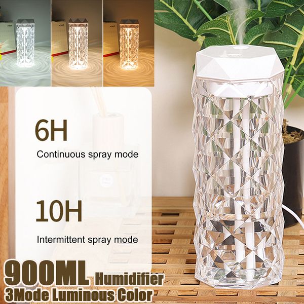 Autre maison jardin 900ML USB désodorisants lampe d'ambiance aromathérapie Machine à faible bruit lumière de table 3 vitesses gradation cadeau de vacances pour salon 230625