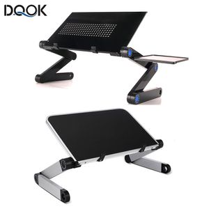 Otro Home Garden Soporte de escritorio ajustable para computadora portátil Lapdesk ergonómico de aluminio portátil para TV Cama Sofá PC Mesa portátil con alfombrilla para mouse 230504