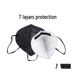 Andere huizentuin ADT Zwart 7Layar Protective Mask stofdichte ademende wegwerp gezichtsmaskers drop levering dhtzy