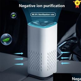  Otro hogar Jardín Purificador de aire Limpiador para el hogar Filtros Hepa USB Bajo Ruido Coche portátil Xiomi con luz nocturna Escritorio Drop Entrega Dhxie