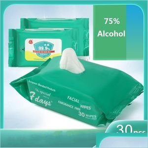 Andere huizentuin Alcohol Desinfecterende doekjes 30 stks/pakket 75% Antibacteriële sterilisatie Papieren handdoeken Drop levering Dhuvm