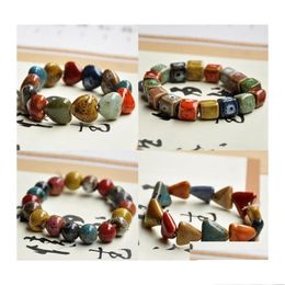 Overig Huis Tuin Beade Keramiek Sieraden Bloem Glazuur Armband Dames Nationale Wind Fb030 Mix Bestel 20 Stuks Veel Strengen C3 Drop D Dhxao