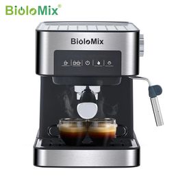 Autre Home Garden BioloMix 20 Bar Machine à café expresso de type italien avec mousseur à lait pour cappuccino latte et moka 230211