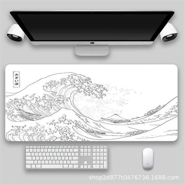 Autre Maison Jardin Noir Blanc Japon Art Grandes Vagues Tapis De Souris Gaming Xxl Personnalisé Hd Tapis De Souris Tapis De Jeu Antidérapant Bureau Ordinateur Souris 230705