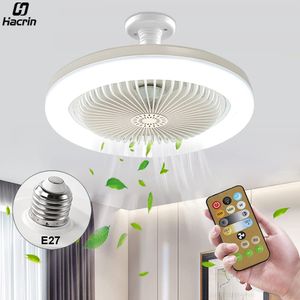 30W LED Ceiling Fan with Lights, Remote Control Room Fan, E27 Converter Base, 3-Speed, Timer Function, rd-52 Model