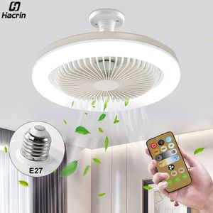 Andere huizentuin plafondventilator met lichten afstandsbediening E27 Converter Base 30W Smart afstandsbediening plafondventilator met LED -verlichting voor woonkamer 230525