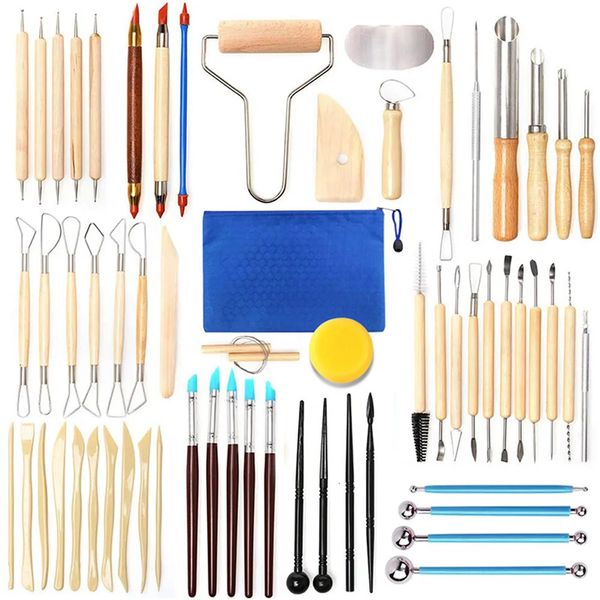 Autres outils d'argile de jardin à la maison Set Kit de sculpture Sculpt Lissage Cire Sculpture Poterie Céramique Polymère Shapers Modélisation Outil Sculpté Sculpture 231124