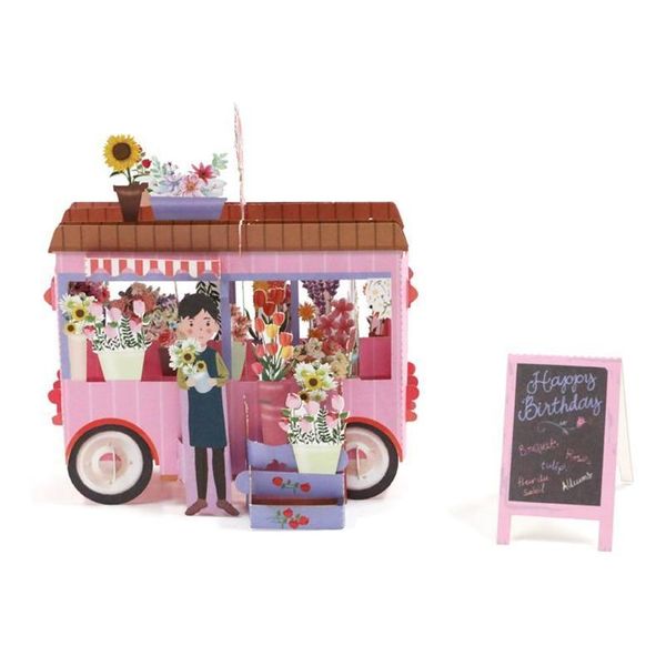 Autres Accueil Jardin Conduite 3D Pop Up Cartes Invitations avec enveloppe Fête d'anniversaire Décor de Noël Poison Home Garden Dhluj