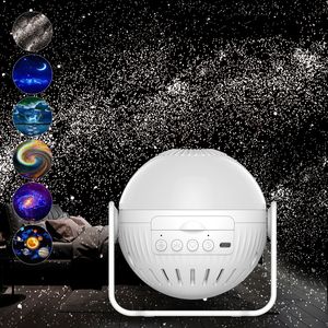 Andere Home Garden Event Party Supplies Led Star Projector Night Light 6 in 1 Planetarium Projectionr Galaxy Starry Sky Lamp USB Roterend 221012