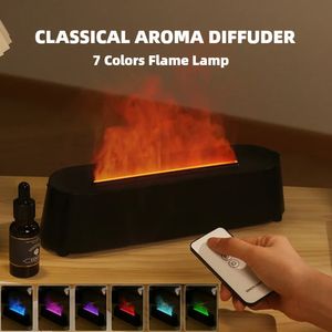 Diffuseur d'air ultrasonique de flamme de jardin à la maison avec télécommande Cool Mist Maker humidificateurs de simulation 3D arôme huile essentielle 231116