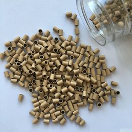 Autre Anneau De Cuivre Plat De Jardin À La Maison Pour Bâton I-Tip Cheveux Euro Serrures Micro Liens Anneaux 1000Pcs / Bouteille 3.0X2.4X4.0Mm Couleur Blond Foncé Dhslj