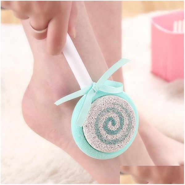 Otro hogar Jardín Pie Limpio Scr Piel dura Exfoliante Piedra pómez Lindo Lollipop Archivo Raspador Scrubber Pedicura Herramienta Drop Entrega DH2NW