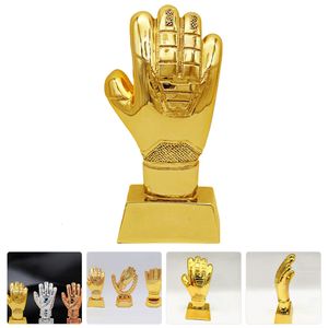 Autre Home Garden Football Glove Trophy Baseball Decor Cup Cup gardien de but Gold récompense Mini Medal ABS Soccer Award 230812