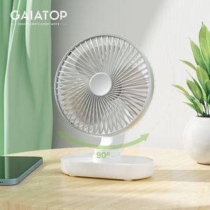 Overig Huis Tuin GAIATOP Tafelventilator 4 snelheden Draagbaar Mini Ultrastil Oplaadbaar 4000mAh Batterij Kleine koeling voor kantoor Slaapkamer 230721