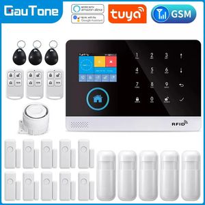 Huis Tuin GauTone PG103 Alarmsysteem voor inbraakbeveiliging 43Hz WiFi GSM Draadloos Tuya Smart House App Controle 231122