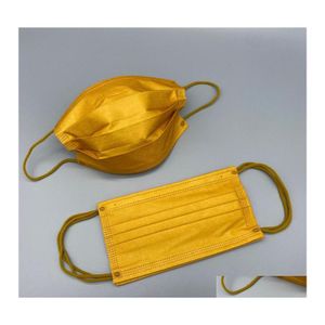 Andere huizentuin goud wegwerpmasker ADT modeontwerper gezicht maskers 3 lagen niet -geweven bescherming drop levering dhmhr