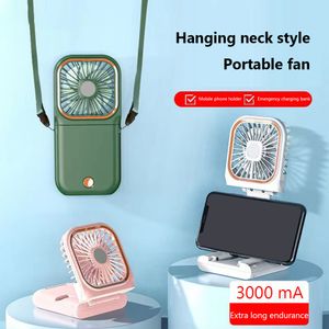 Other Home Garden Ventilateurs de cou suspendus Ventilateur de refroidissement rechargeable USB Ventilateur pliant portable Mute Power Bank Ventilateur de poche Refroidisseur de cou pour les sports de plein air 230625