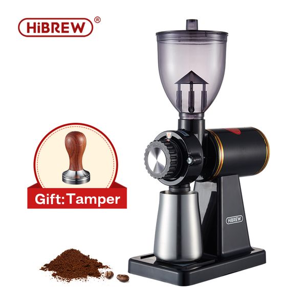 Autre jardin domestique HiBREW 8 réglages moulin à café électrique pour expresso ou café goutte à goutte américain boîtier de moulage sous pression à fraise plate durable G1 230211