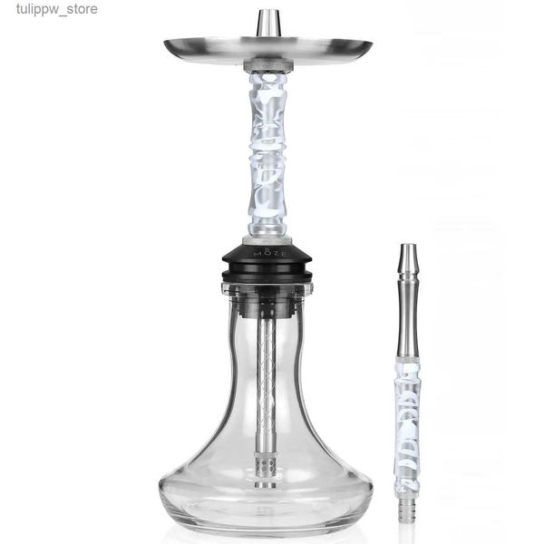 Autre jardin à domicile chaud vendeur moze brise 2 narguilé sans verre de tuyau de base en verre résine en acier inoxydable Shisha Narguile Chicha Sheesha Set L46