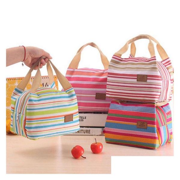 Autre Maison Jardin Insated Thermique Refroidisseur Boîte À Lunch Pique-Nique Carry Fourre-Tout Sac De Rangement Cas Voyage Nourriture Portable B0162 Drop Delivery Dh9P2