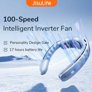 Other Home Garden JISULIFE Portable Neck Fan100 Speed Wind5000mah Battery17 Hour Work TimeMini Electric Neck Fan Usb Rechargeable Neckband Fan 230803