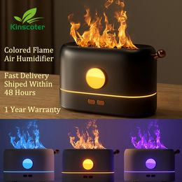 Autre maison jardin Kinscoter coloré flamme humidificateur d'air huile essentielle diffuseur d'arôme goutte Simulation feu Difusor 221027