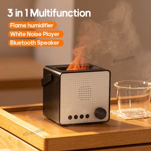 Autre maison jardin KINSCOTER diffuseur d'arôme de flamme multifonction humidificateur d'air à huile essentielle chargeur sans fil haut-parleur Bluetooth bruit blanc sommeil 230628