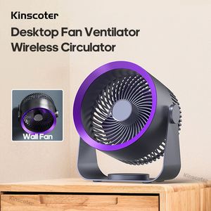 KINSCOTER Home Quiet Portable Fan | Multifunctional Electric Circulator | Wireless Ceiling Air Cooler | Battery-Powered, CE/RoHS, Model F55