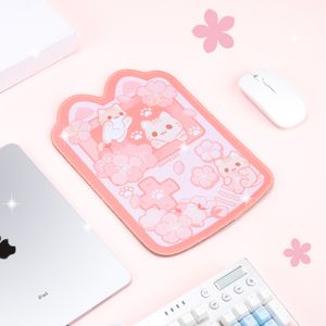 Autre maison jardin ordinateur portable Kawaii tapis de souris mignon Pastel rose Sakura chat tapis de bureau étanche à l'eau accessoires antidérapants 230705