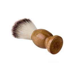 Autre Maison Jardin Hommes Rasage Barbe Brosse Blaireau Cheveux Rasage Manche En Bois Appareil De Nettoyage Du Visage Pro Salon Outil Rasoir De Sécurité Br Dhi2U