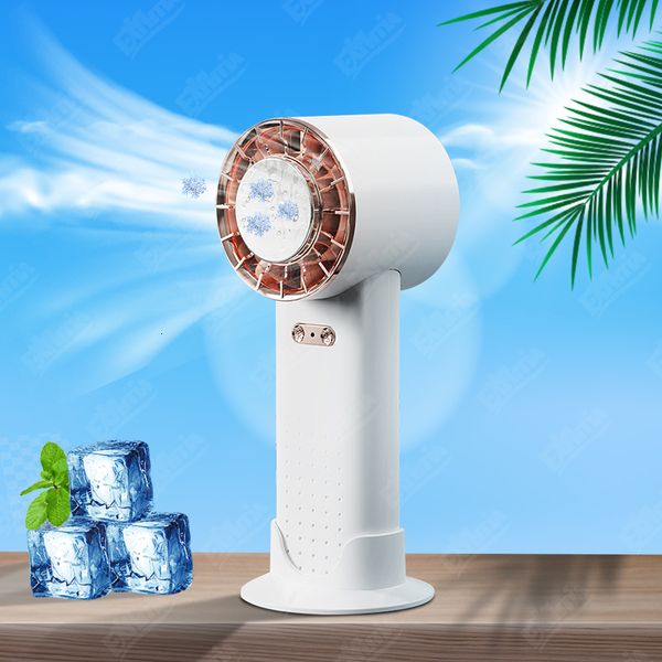 Autre Maison Jardin Mini Ventilateur À Main Portable Semi-conducteur Réfrigération Petit 2200mAh Batterie USB Rechargeable De Poche De Refroidissement Pour L'extérieur 230617