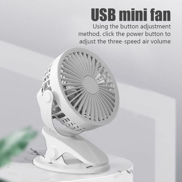 Otro jardín de casa Mini ventilador de mano portátil USB Recargable Mute Clip de escritorio Al aire libre Big Wind Baby Student Aparatos de enfriamiento con batería 230327