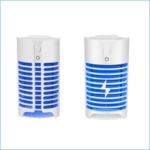 Otro Home Garden Mute Mosquito Killer Indoor Electric Shock Repelente doméstico Zapper Lámpara de insectos Led Mosquitos Trap Drop Deliv Dhk0T