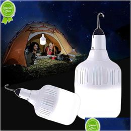 Autre maison jardin nouveau 180W USB rechargeable LED BB Light Lights Urgery Lights 3 engrenages extérieurs Portable Tent lampe Lanterne pour Gar Dhqy6
