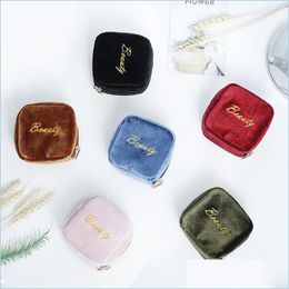 Andere huizentuin Newgirl Mini Coin Purse Portable Small Cosmetic Garden Travel Packing Bag Fashion Solid Colors Preppy Style 836 DHPCT