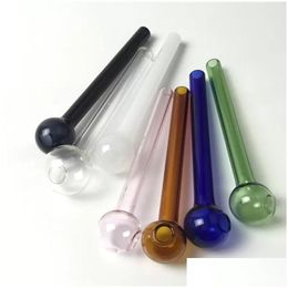 Huis Tuin Oliebrander Glazen Pijpen 10 Cm Colorf Pyrex Pijp Voor Roken Hand Met 7 Kleur Paarse Bubbler Drop levering Dhraj