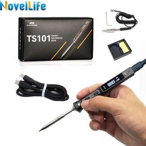 Other Home Garden Original TS101 Electric Soldering Iron Adjustable Temperature USB Portable Digital Welding Station 65W Mini TS100 Upgraded 231122