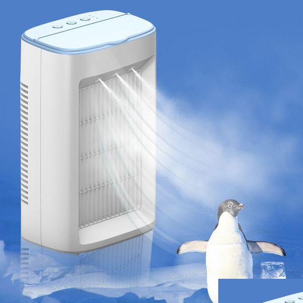 Autre jardin domestique Autre jardin domestique Climatiseur portable Mtifunction Mini ventilateur USB Refroidisseur électrique Brume de pulvérisation d'eau 3 vitesses Dhigf