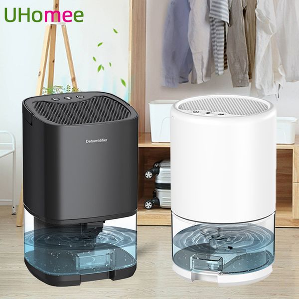 Other Home Garden Déshumidificateur d'air portable 1000 ml Réservoir d'eau Sèche-humidité pour salle de bain Armoire Absorbeur muet avec lumières LED 230731