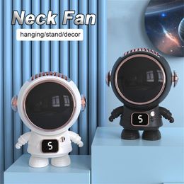 Other Home Garden Portable Astronaut Hanging Neck Fan Mini Cooling Fans Bladeless USB Oplaadbare Sports Cooling Fan For Outdoor Home Decoration 230725