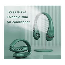 Autre Maison Jardin Rechargeable Protable Silencieux Sans Lame Suspendu Cou Climatiseur Ventilateur 3 Vitesse Ajustée Voyage Extérieur Halter C Dhes8