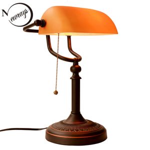 Other Home Garden Retro vintage E27 220V led tafellamp amber kleur frosted glazen kap woonkamer slaapkamer nachtkastje studie el bureau 230707