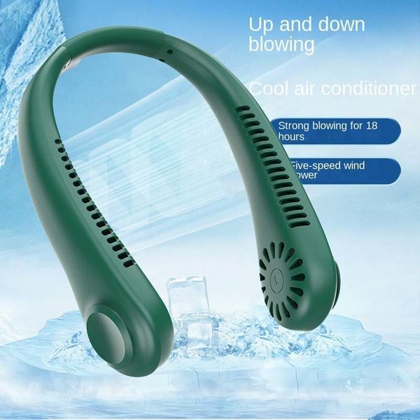 Other Home Garden s Portable Headphone Design Mini Neck Fan 3 Vitesses Hands Free Bladeless Fan 230625