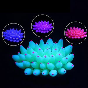 Autre Maison Jardin Silicone Doux Aquarium Coral Mer Anémone Décoration escence Fish Tank Fleur Aquatique Ornement Glowing in light 230628