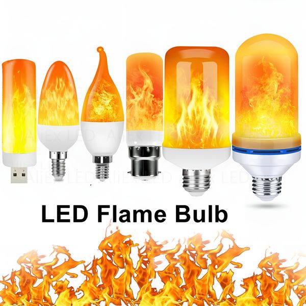 Autres Maison Jardin USB E14 E27 B22 Led Simulé Flamme Ampoules 9W AC85265V Luces Accessoires Électroniques Lampe Effet de lumière Lampada 230807