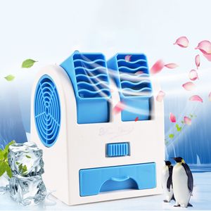 Andere Home Garden USB Mini Airconditioner Portable Persoonlijke koelventilator Dubbele lucht outlet Zomer Desktop Air Cooler Fan 230525