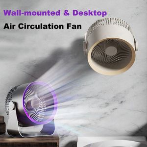 Other Home Garden Ventilateur électrique à circulation d'air mural sans fil 4000mAh Rechargeable par USB Petite table portable de bureau pour bureau 230518