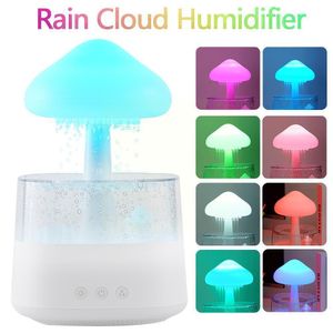 Autre Maison Jardin Zen Pluie Nuage Nuit Lumière Aromathérapie Huile Essentielle Gouttes Calmant Diffuseur D'eau Humidificateur Sons avec Relaxant N5U9 230619